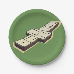 Domino-Papier-Teller Pappteller