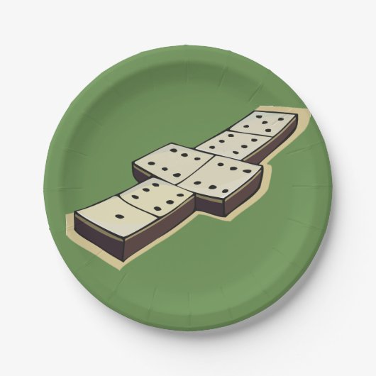 Domino-Papier-Teller Pappteller (Vorderseite)