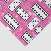 Domino Pieces Dominoi Board Game Pink Glitzer Seidenpapier (Ausschnitt)