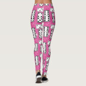 Domino Pieces Dominospiel Spiel Rosa Glitzer Leggings (Rückseite)