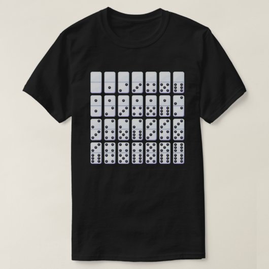 Domino Pieces Vollständiges Set des Dominoes Game T-Shirt (Design vorne)