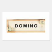 Domino Rechteckiger Aufkleber (Vorderseite)