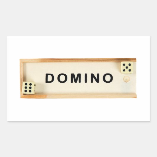 Domino Rechteckiger Aufkleber (Vorderseite)