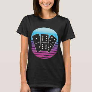 Domino Retro Vintage Spielstein Spiel Spieler T-Shirt