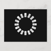 Domino Round Dominoes Tiles Puzzler Game-Geschenk Postkarte (Vorderseite)