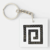 Domino Spiral Acrylic Schlüsselanhänger (Vorderseite)