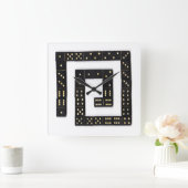 Domino Spiral Clock Quadratische Wanduhr (Zuhause)