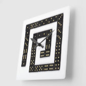 Domino Spiral Clock Quadratische Wanduhr (Winkel)