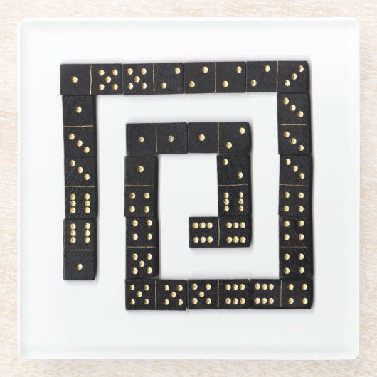 Domino Spiral Glass Untersetzer (Vorderseite)