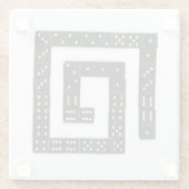 Domino Spiral Glass Untersetzer (Rückseite)