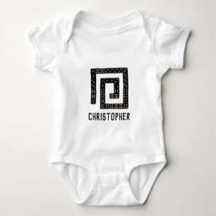 Domino Spiralname Baby Bodysuit Baby Strampler