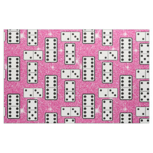 Domino-Steine Domino Brettspiel Rosa Glitter Stoff
