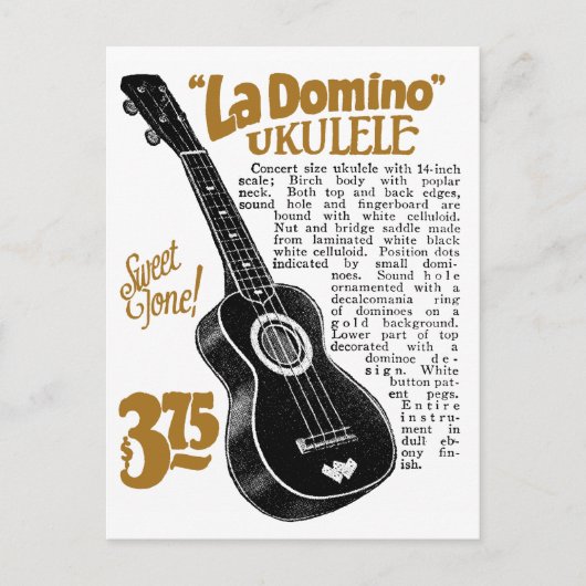 Domino Uke Anzeigen-Postkarte Postkarte (Vorderseite)