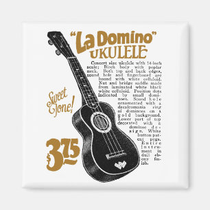 Domino Uke Werbe Magnet