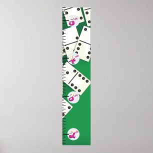 Domino-Wachstumsdiagramm. Poster