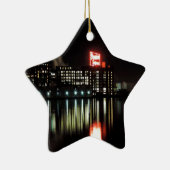 Domino-Zucker Baltimore nachts Keramik Ornament (Rechts)