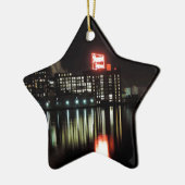 Domino-Zucker Baltimore nachts Keramik Ornament (Links)