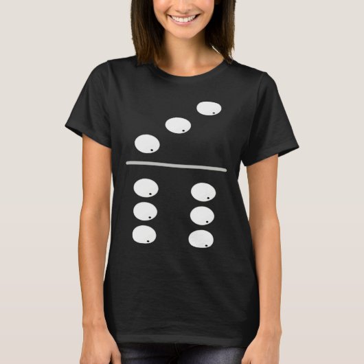 Dominoes 6 And 3, Six Three Game Costume DIY T-Shirt (Vorderseite)
