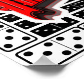 Dominoes Gaming Typografy Decor Poster (Ecke)