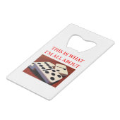 DOMINOES GELDBEUTEL FLASCHENÖFFNER (Rückseite Schrägansicht)