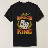 Dominoes King Domino Player Domino beard rules  T-Shirt (Design vorne)