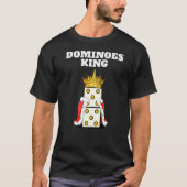 Dominoes King Mens Dominoes Player Boys Dominoes T-Shirt (Vorderseite)