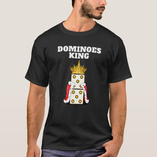 Dominoes King Mens Dominoes Player Boys Dominoes T-Shirt (Vorderseite)
