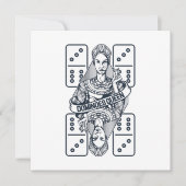 Dominoes Queen Play Tiles Puzzler Game Gift Einladung (Vorderseite)