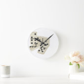 Dominoes Runde Wanduhr (Zuhause)