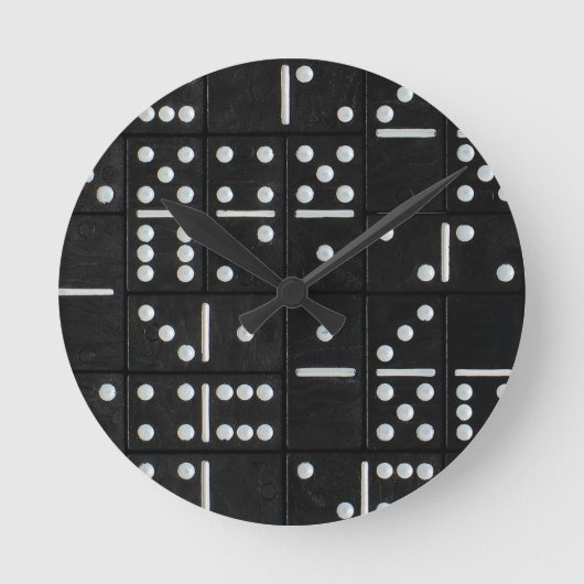 Dominoes Runde Wanduhr (Vorderseite)