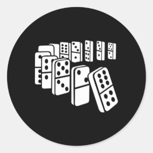 Dominoes Runder Aufkleber