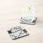 Dominoes Tile Foto Getränkeuntersetzer (Rechte Seite)