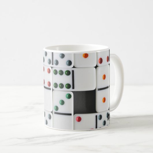 Dominoes Tile Foto Kaffeetasse (VorderseiteRechts)