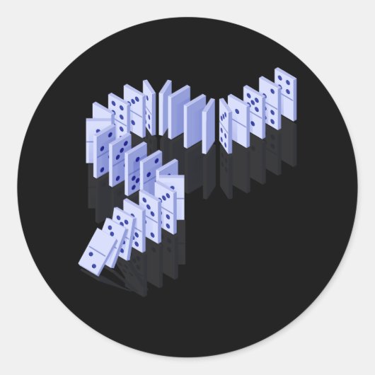 Dominoes Tiles Domino Player Dominoes Lover Strate Runder Aufkleber (Vorderseite)