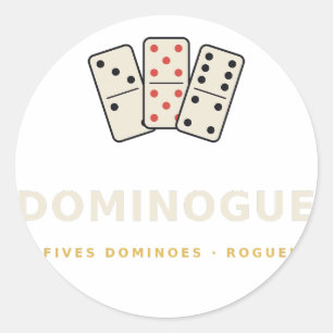 DominoGue Titelaufkleber Runder Aufkleber
