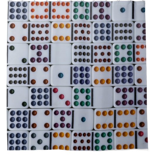 Dominos Numbers Game Duschvorhang (Vorderseite)
