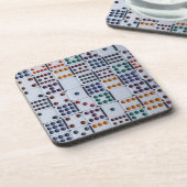 Dominos Numbers Game Getränkeuntersetzer (Linke Seite)