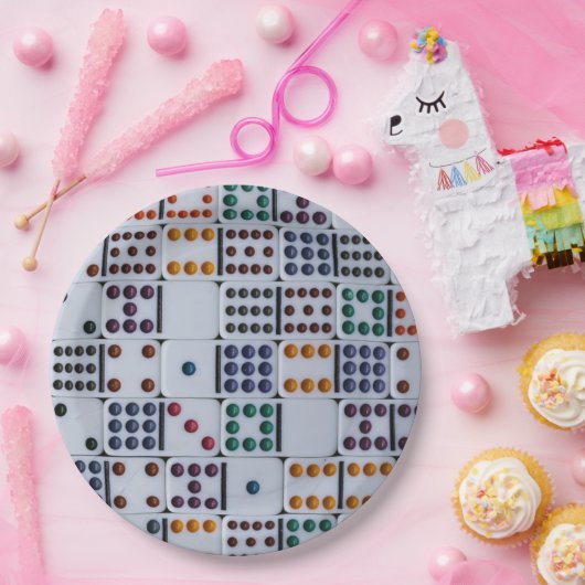 Dominos Numbers Game Pappteller (Party)