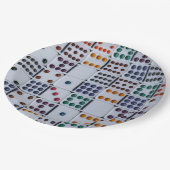 Dominos Numbers Game Pappteller (Schrägansicht)