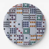 Dominos Numbers Game Pappteller (Vorderseite)