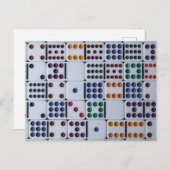 Dominos Numbers Game Postkarte (Vorne/Hinten)