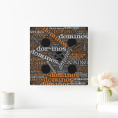DOMINOS QUADRATISCHE WANDUHR (Zuhause)