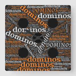 DOMINOS QUADRATISCHE WANDUHR