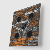 DOMINOS QUADRATISCHE WANDUHR (Winkel)