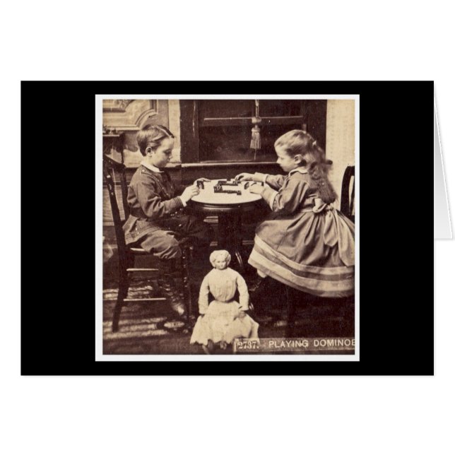 Dominos Vintages Stereoview spielen (Vorderseite (Horizontal))