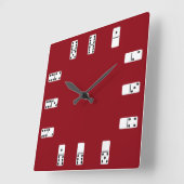 Dominos Wall Clock Quadratische Wanduhr (Winkel)