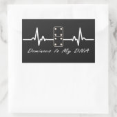 Dominospiele sind mein Domino-Player für DNA-Board Rechteckiger Aufkleber (Tasche)