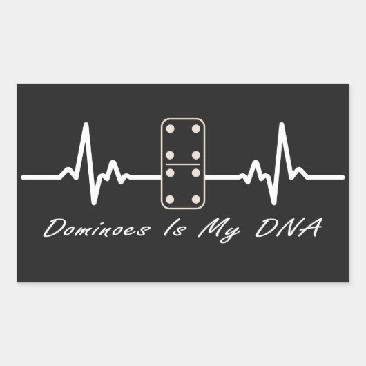 Dominospiele sind mein Domino-Player für DNA-Board Rechteckiger Aufkleber (Vorderseite)