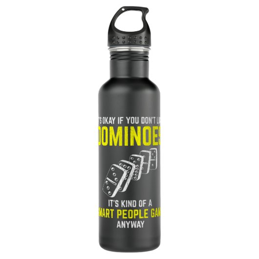 Dominospieler Smart People Sport Funny Table Gam Edelstahlflasche (Vorderseite)