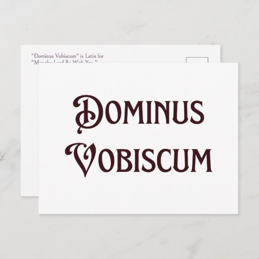 Dominus Vobiscum kann der Herr bei dir sein kathol Postkarte (Vorne/Hinten)